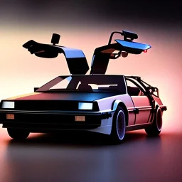 Back to the Future movie, ultra realistic, high detail, ray tracing, 8k,concept art, steam punk, future