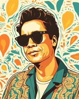 Gustavo Petro Art illustration sunglasses