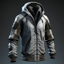 product design for a modern jacket, functional, unique pockets, versatile color pallete, textures, high resolution, hyperrealism, 3d model, casual, creative