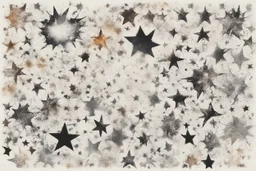 different variations of stars splash montage science book style