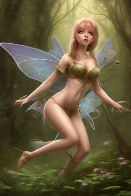 Fat and adorable fairy in Forrest background