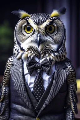 Owl in a suit