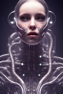 cyberpunk, head, women, portrai, open mouth, perfect skin, tron, cyborg , perfekt, real, dream, hr giger