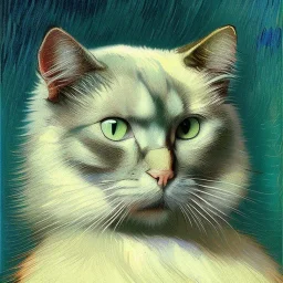 Portrait of a cat by Van Gogh