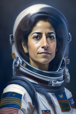 portrait of Captain Elena Rodriguez - A tough and pragmatic leader of the astronaut team