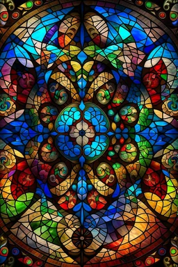 Stained glass window fractal style