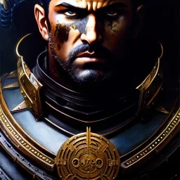 portrait 'Guts-Berserk',ancient metal armor ,painting by gaston bussiere, greg rutkowski, yoji shinkawa, yoshitaka amano, tsutomu nihei, donato giancola, tim hildebrandt, oil on canvas, cinematic composition, extreme detail,fit full head inside picture,16k