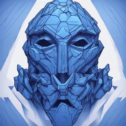 blue asteroid stylized