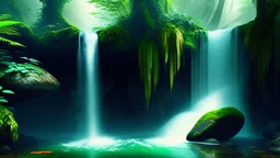 water fall in a rain forest