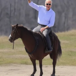 Joe Biden riding a bald eagle