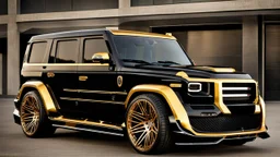 A (((G-Wagon Dodge Charger))) featuring a luxurious interior, advanced technologies, and a sleek body kit designed by MANSORY, exuding an air of sophistication and power