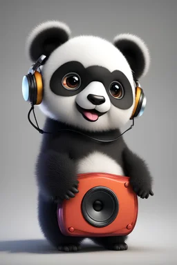 Title: "DEEMU: The Chibi Panda Riddim" Description: In a world where music and magic intertwine, there exists a tiny yet mighty panda known as DEEMU. With its fluffy fur and endearing round eyes, DEEMU embodies the essence of cuteness and charm. Standing atop a vibrant speaker, DEEMU holds a pair of oversized headphones, ready to unleash its tearout dubstep riddim upon the world. DEEMU's fur is a delightful blend of black and white, with hints of pastel colors peeking through, reminiscent of t