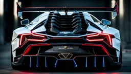 Mansory Bodykit Lamborghini Veneno GT Electric rear lights, rear view, desktop wallpaper, 4K, Cinematic