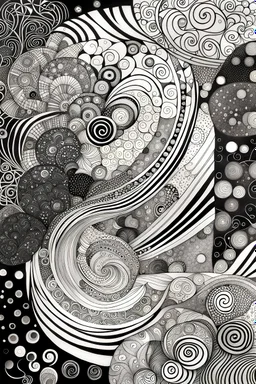 random Zentangle patterns in the styles of Gustav Klimt ,Wassily Kandinsky, Paul Klee, and Kay Nielsen