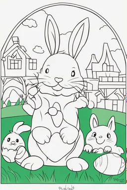 easy easter coloring page for toddlers big images