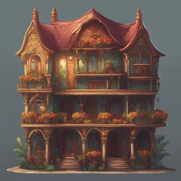 Venetian House Vector Art Fantasy 2d Game asset