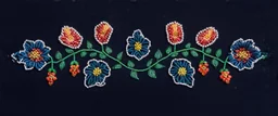 beaded flowers and leaves