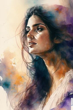 woman, life, freedom,Persian girls,watercolor, 4k, full detail, high resolution