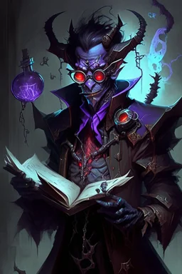 dark monster demon humanoid scientist artificer scholar inventor