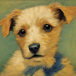 Portrait of a puppy by Van Gogh