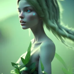 plant girl, fantasy art, octane render, redshift render,ambient lighting