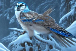 BLUEJAY snow OWL EAGLE