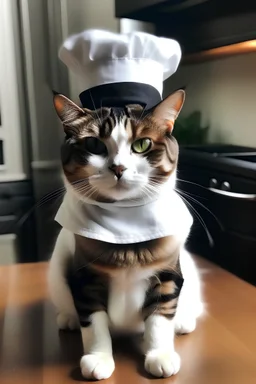 Cat with chef hat