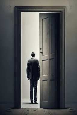 The man standing on the other side of the door