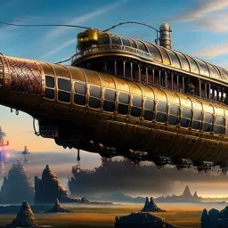 fullbody Drawing of 'sketch of steampunk Airship as in the movie mortal engines(2018)',intricate detail,andrea bonelli,Kilian Eng,Ohrai,evan lee,Aleksandr Sidelnikov,KyuYong Eom,three quarters frontal aerial view,toned colors,32k