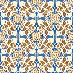 cream colors themed flowers in a pattern Alhambra