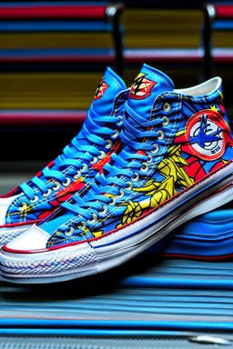 A converse sneaker, superman all over sneaker