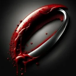 blood dripping on a karambit blade, realistic,