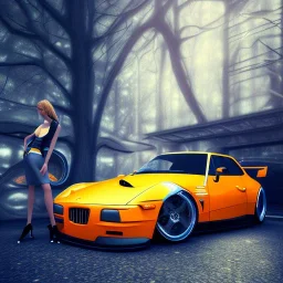 Sportscar cargirl