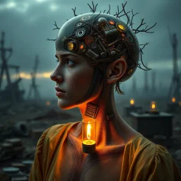 A hyper-realistic, inside the human mind. self-sustainable living, Photo Real, HOF, full size, practicality,manufacturability,performance, (((realism, realistic, realphoto, photography, portrait, realistic, elegant, charming, apocalyptic environment, professional photographer, captured with professional DSLR camera, trending on Artstation, 64k, ultra detailed, ultra accurate detailed, bokeh lighting, surrealism,