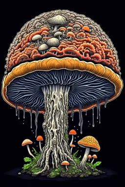 A mushroom rebuilding a human brain