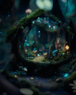 A miniature enchanted forest where macro photographers can discover a hidden world of mystic creatures, each with their own unique characteristics and abilities.