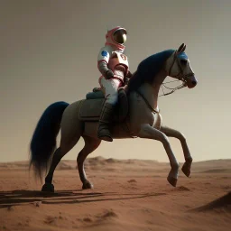 Riding horse astronaut mars unreal engine 5, octan render