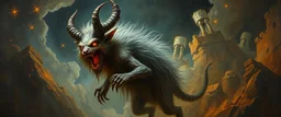 fuzz demon in the astral realm, painted by Rembrandt