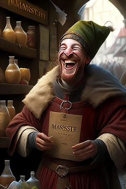 happy merchant medival