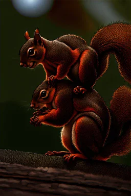 The most spectacular squirrel fight in the world.