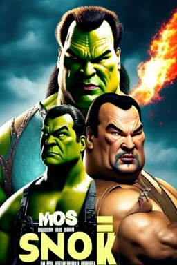 action movie poster starring shrek and steven seagal