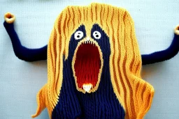 Knitted the scream Edvard Munch