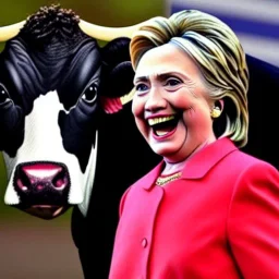 hillary clinton as a cow