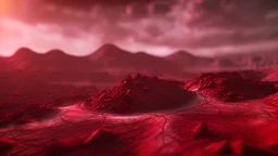 blood red dessert crimson corruption hell wastelands landscape