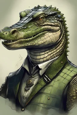 humanoid alligator