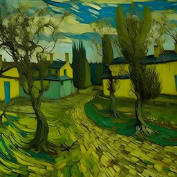 An abandoned district painted by Vincent van Gogh