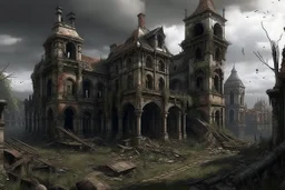 ruined victorian city post-apocaliptic cursed