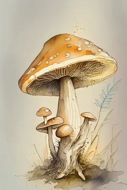 Mushroom colored sketch