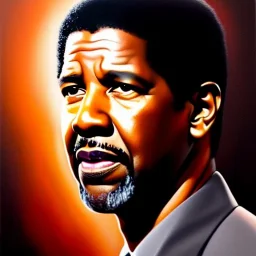 Ultra detailed fullbody Portrait in oil on canvas of Denzel Washington ,extremely detailed digital painting, extremely detailed face, crystal clear eyes, mystical colors ,perfectly centered image, perfect composition, rim light, beautiful lighting,masterpiece ,16k, stunning scene, raytracing, anatomically correct, in the style of Simon Bisley and uncannyknack and caravaggio and Seung Eun Kim and Steve Jung Jeehyung Lee.