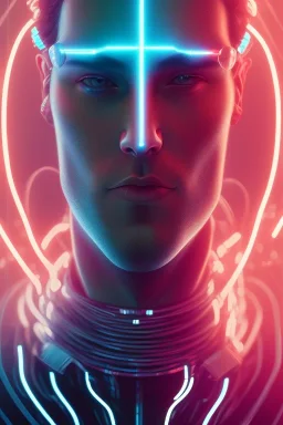 cyberpunk, head, men, portrai, tron